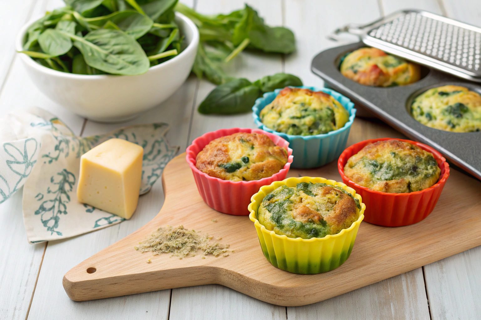Cheesy Spinach Muffins in Air Fryer – Air Fryer