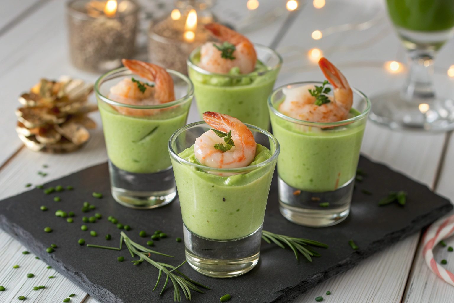 Cold avocado cream with Varoma shrimp (Thermomix)