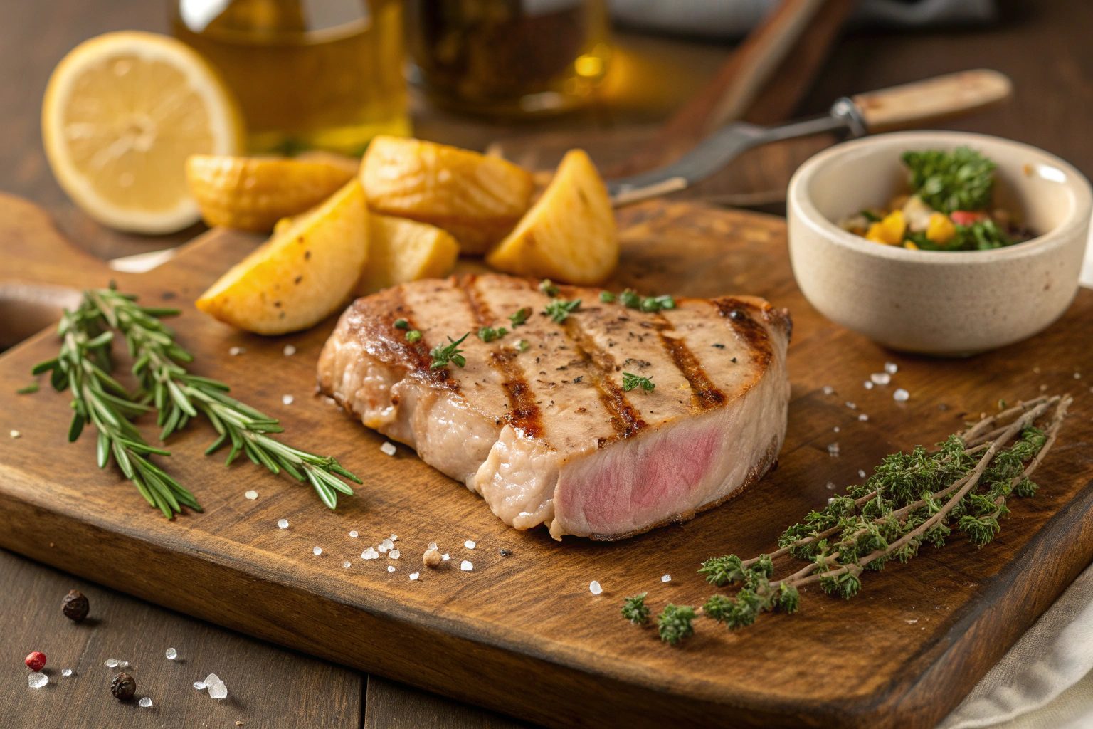 Pork tenderloin with fine herbs in air fryer