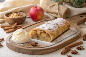 Roasted apple strudel with winter spices in Thermomix