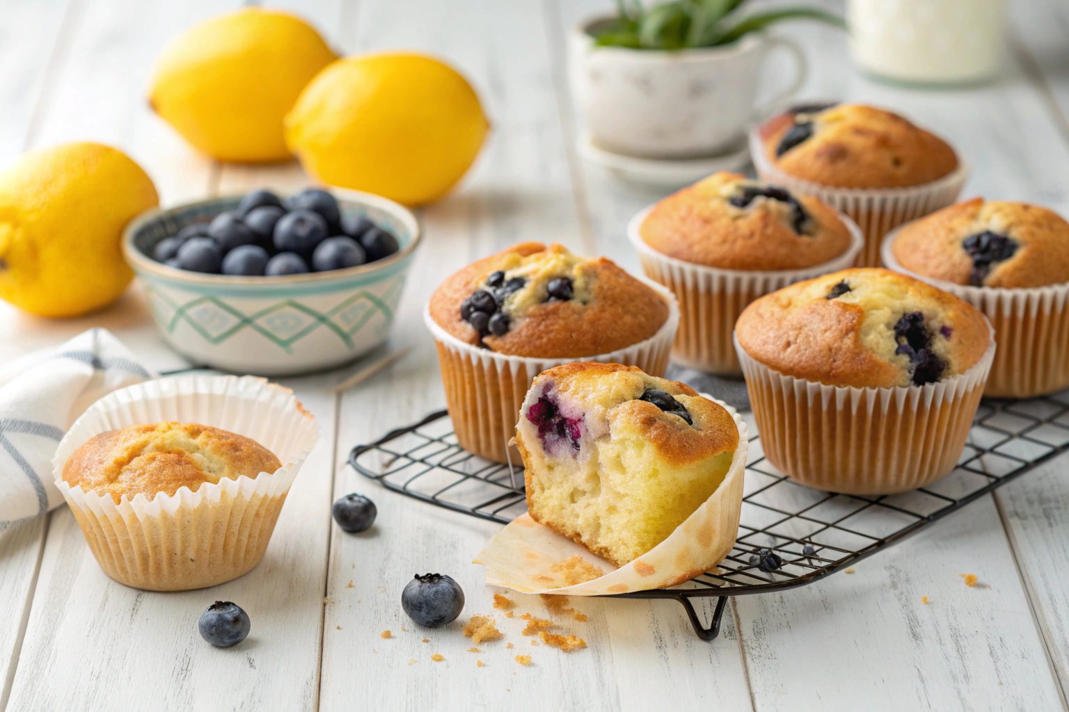 Blueberry and lemon muffins with Thermomix