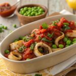 Cuttlefish with peas in Thermomix