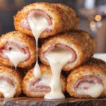 Ham and Cheese Rolls Cordon Bleu Style with Air Fryer