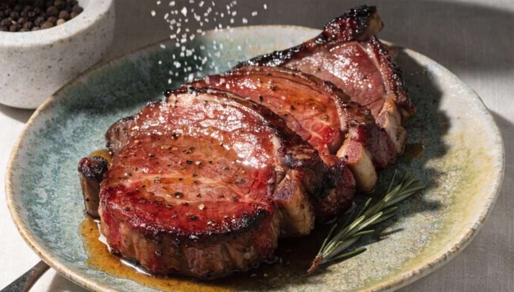 Pepper Crusted Pork Chops in the Air Fryer