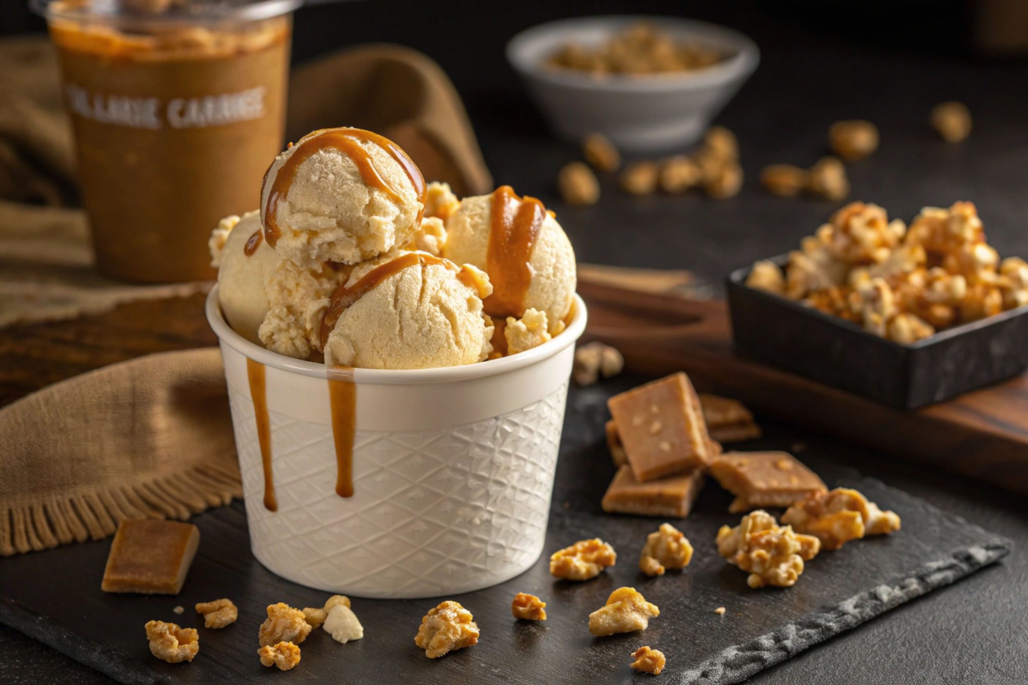 Caramel Popcorn Ice Cream with Thermomix