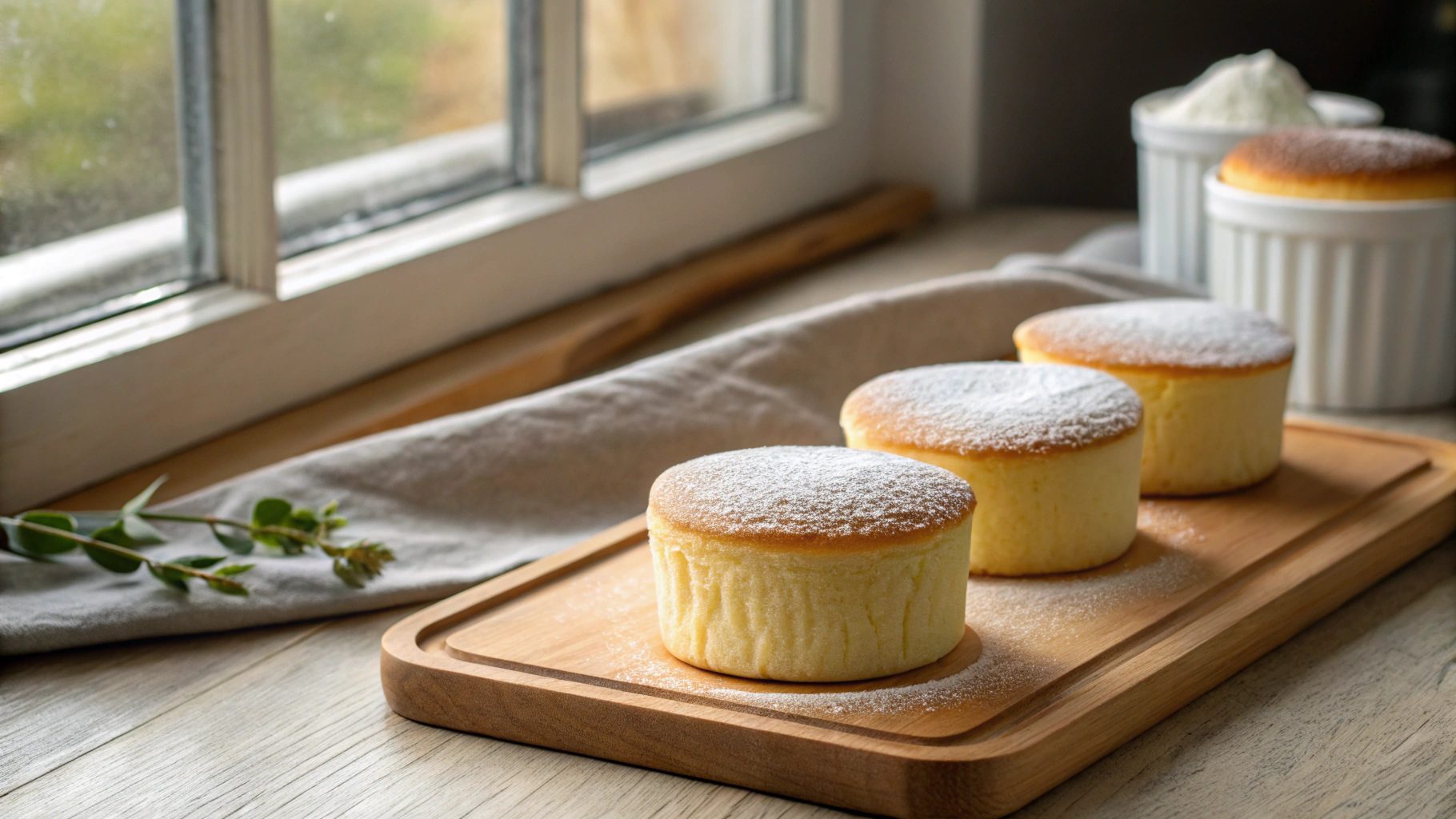 Japanese Cheesecake Cupcakes in Airfryer