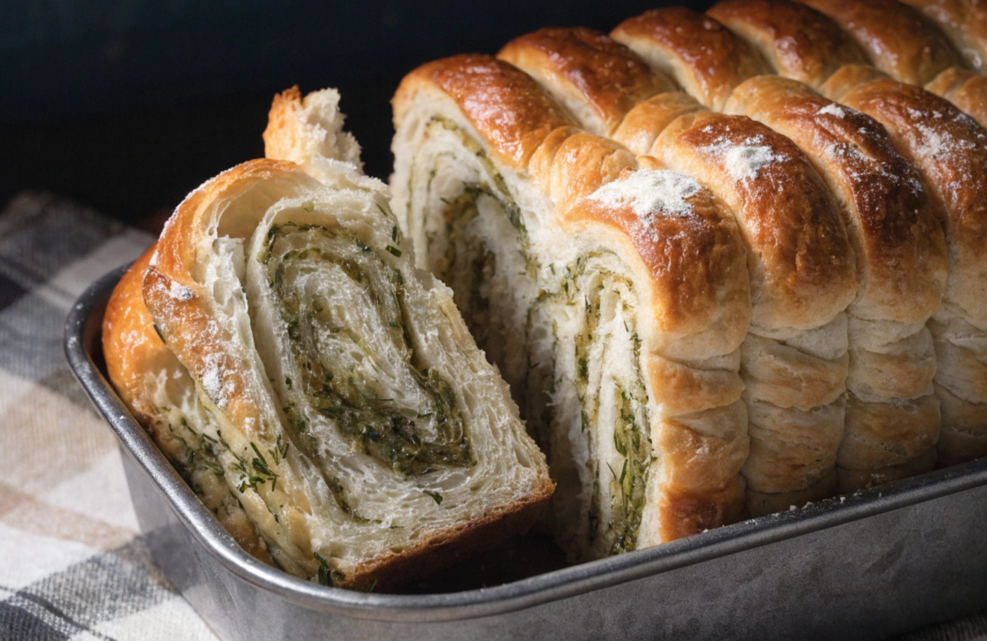 Folded Bread with Herb Butter in Thermomix