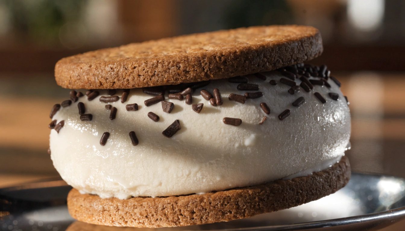 Cream ice cream with digestive biscuits in Thermomix