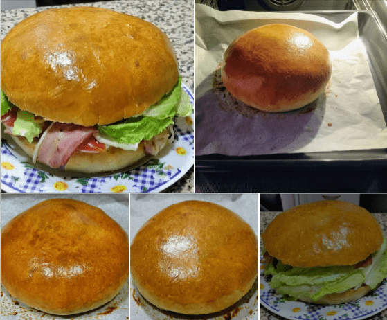 Giant hamburger brioche bread with Thermomix