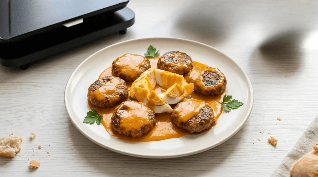 Russian eggplant, zucchini and cheese fillets in sauce with Thermomix