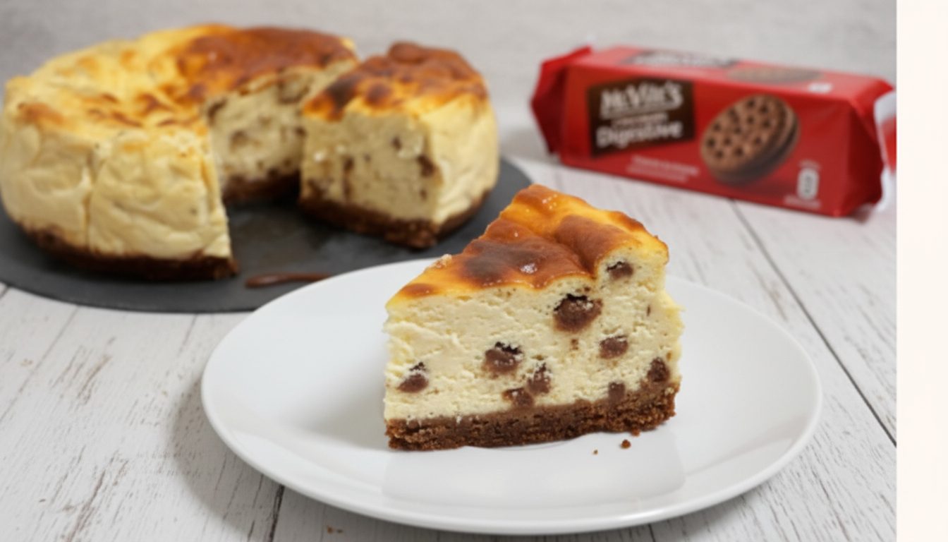 McVitie’s Chocolate Digestive Cheesecake in Airfryer