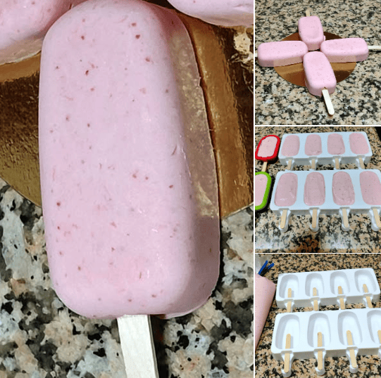 Frigo strawberry pie ice cream with Thermomix
