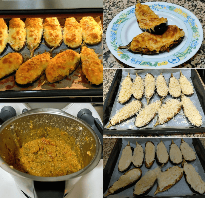 Greek Style Stuffed Eggplants with Thermomix